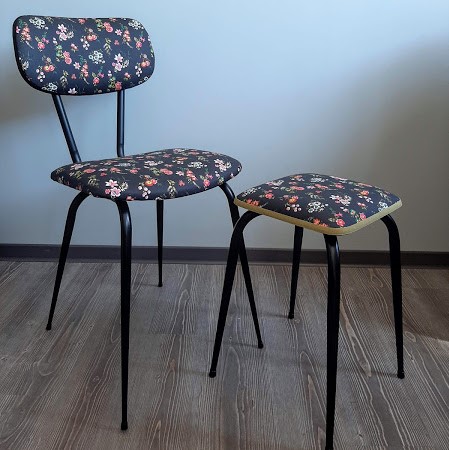 chaise-tabouret-vintage